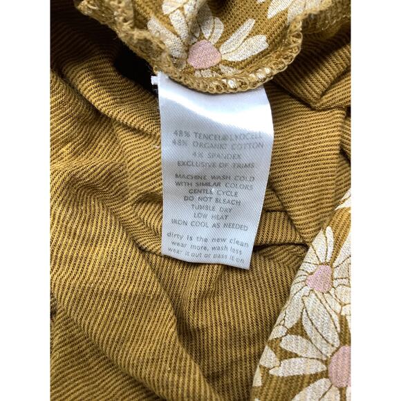 Toad & Co. Women's Medium Brown Daisy Print Chaka Skirt Summer Vacation K12-8 - Picture 7 of 8